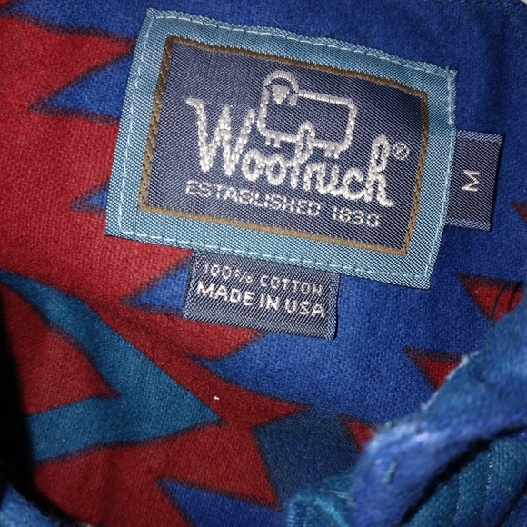 🆕Woolrich | VINTAGE deadstock Aztec Western Print Ranch Wear Shirt Size Medium - Picture 14 of 14
